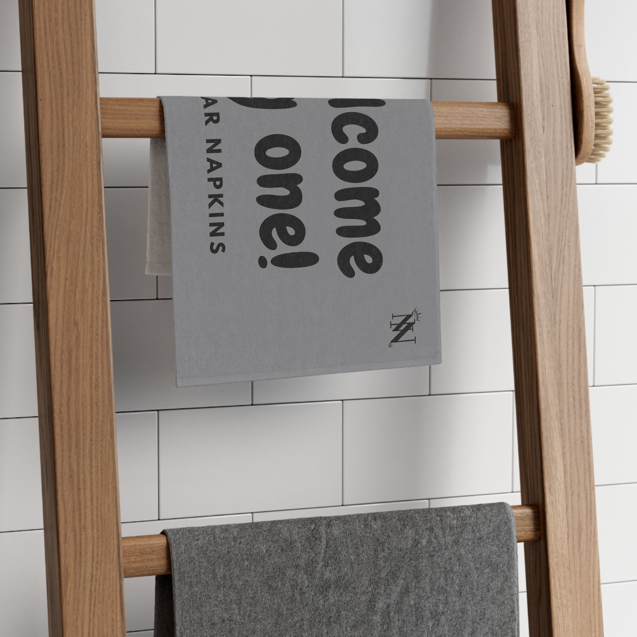 Welcome Big One! Grey | Mix & Match Soft Fun-Flirty Lovers’ Towels