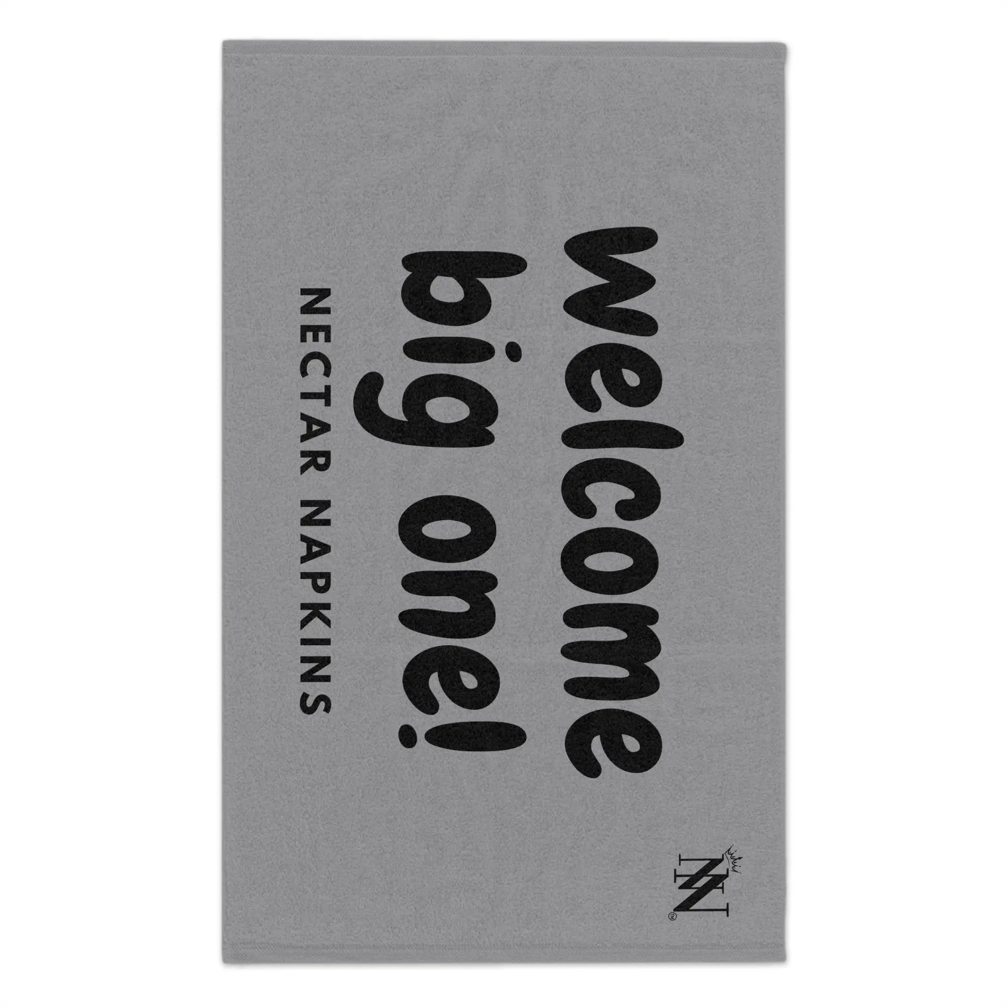 Welcome Big One! Grey | Mix & Match Soft Fun-Flirty Lovers’ Towels