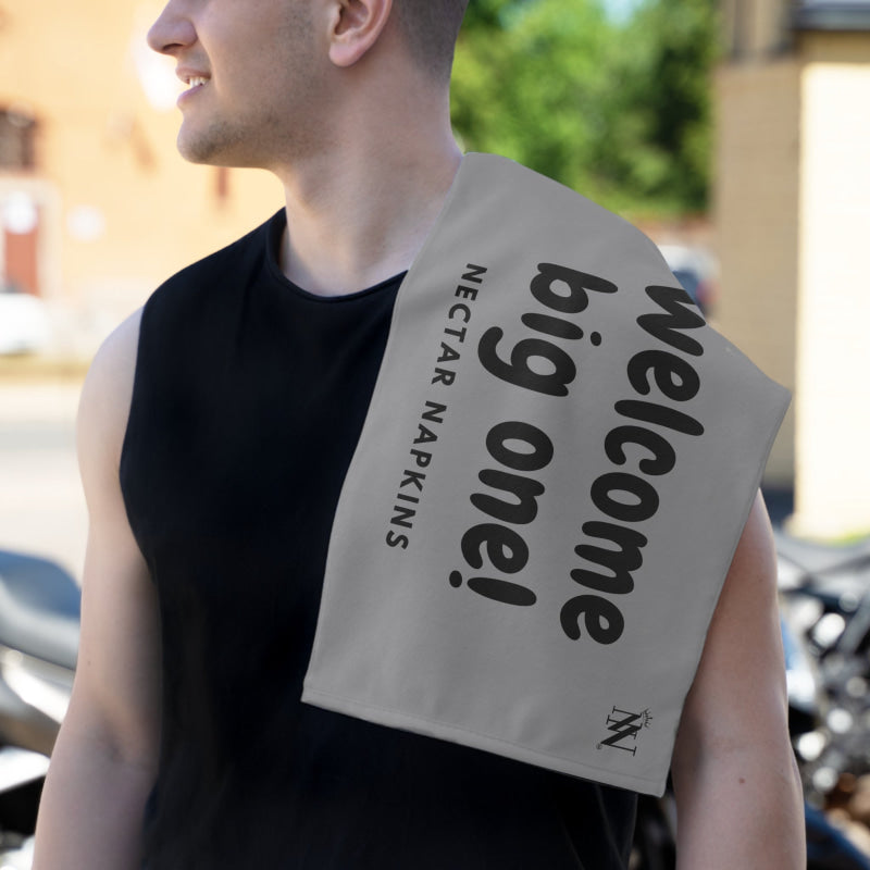 Welcome Big One! Grey | Mix & Match Soft Fun-Flirty Lovers’ Towels