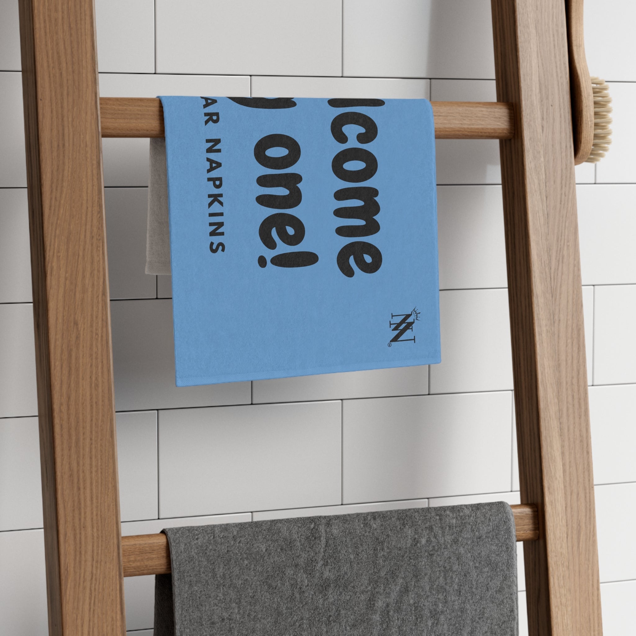 Welcome Big One! Light Blue | Mix & Match Soft Fun-Flirty Lovers’ Towels