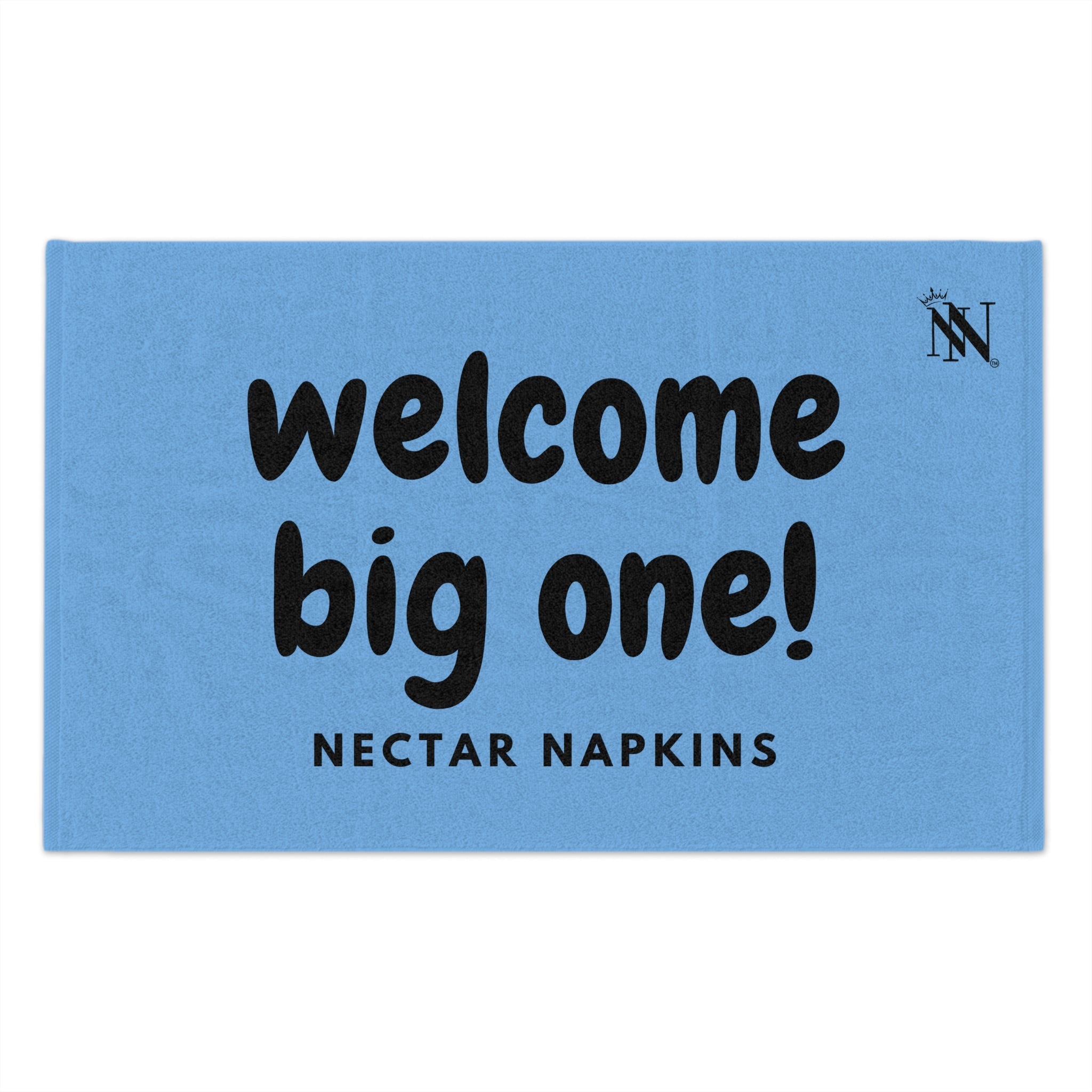 Welcome Big One! Light Blue | Mix & Match Soft Fun-Flirty Lovers’ Towels