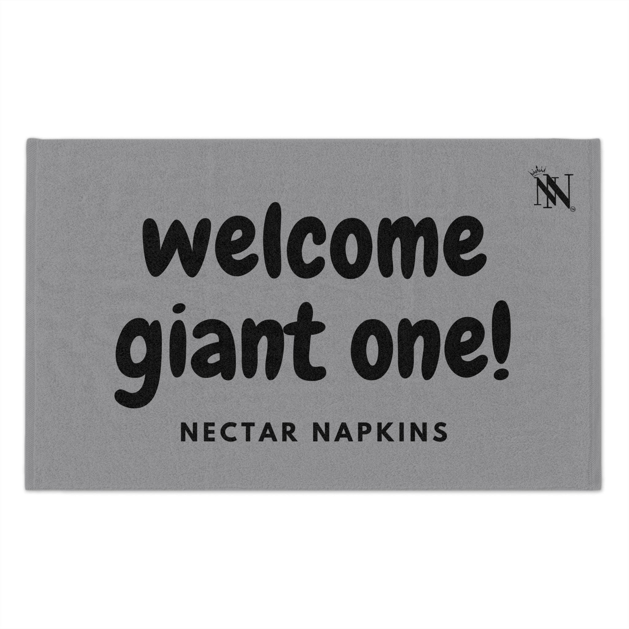 Welcome Giant One! Grey | Mix & Match Soft Fun-Flirty Lovers’ Towels