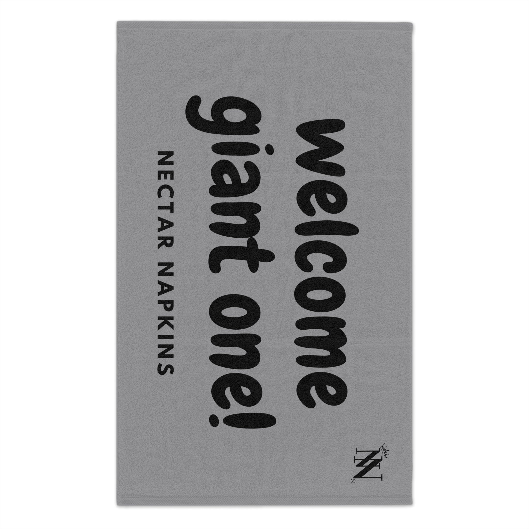 Welcome Giant One! Grey | Mix & Match Soft Fun-Flirty Lovers’ Towels