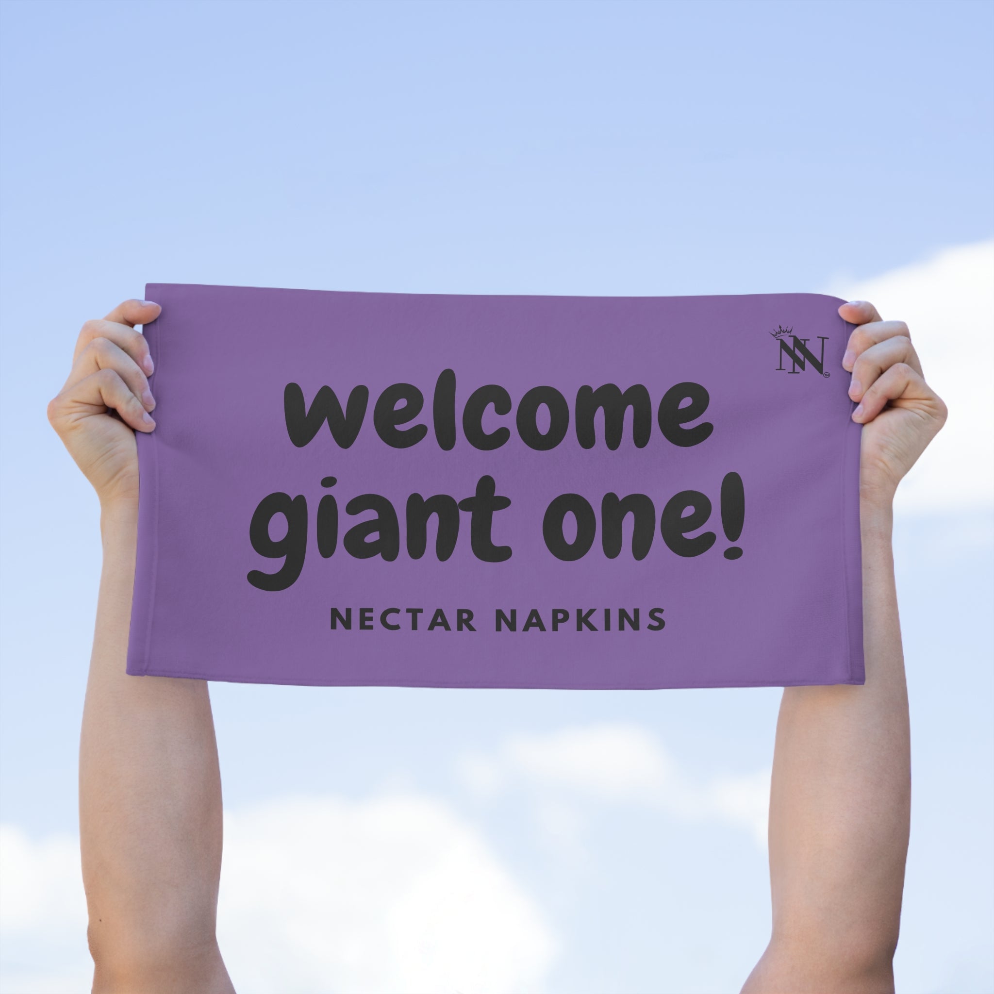 Welcome Giant One! Lavendar | Mix & Match Soft Fun-Flirty Lovers’ Towels