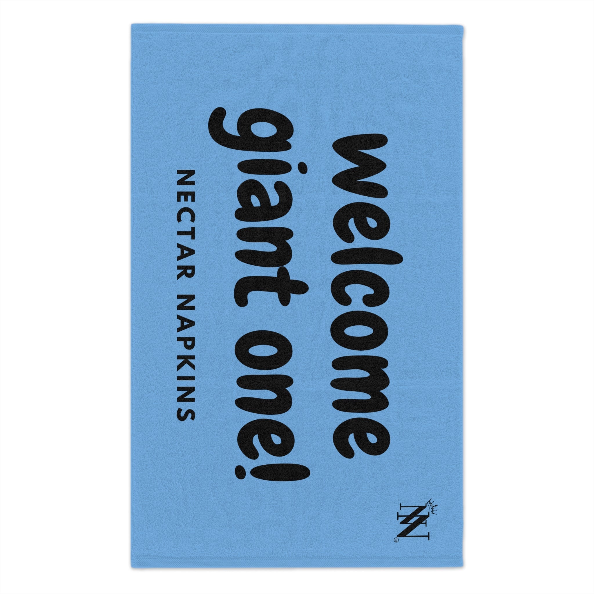Welcome Giant One! Light Blue | Mix & Match Soft Fun-Flirty Lovers’ Towels