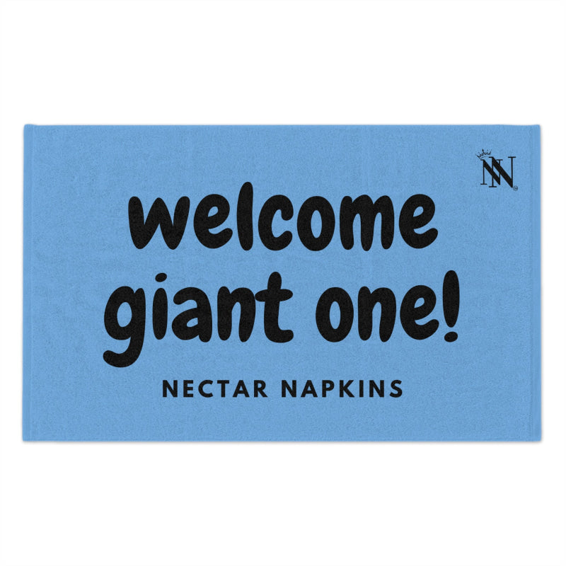 Welcome Giant One! Light Blue | Mix & Match Soft Fun-Flirty Lovers’ Towels