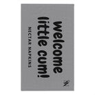 Welcome Little Cum! Grey | Mix & Match Soft Fun-Flirty Lovers’ Towels