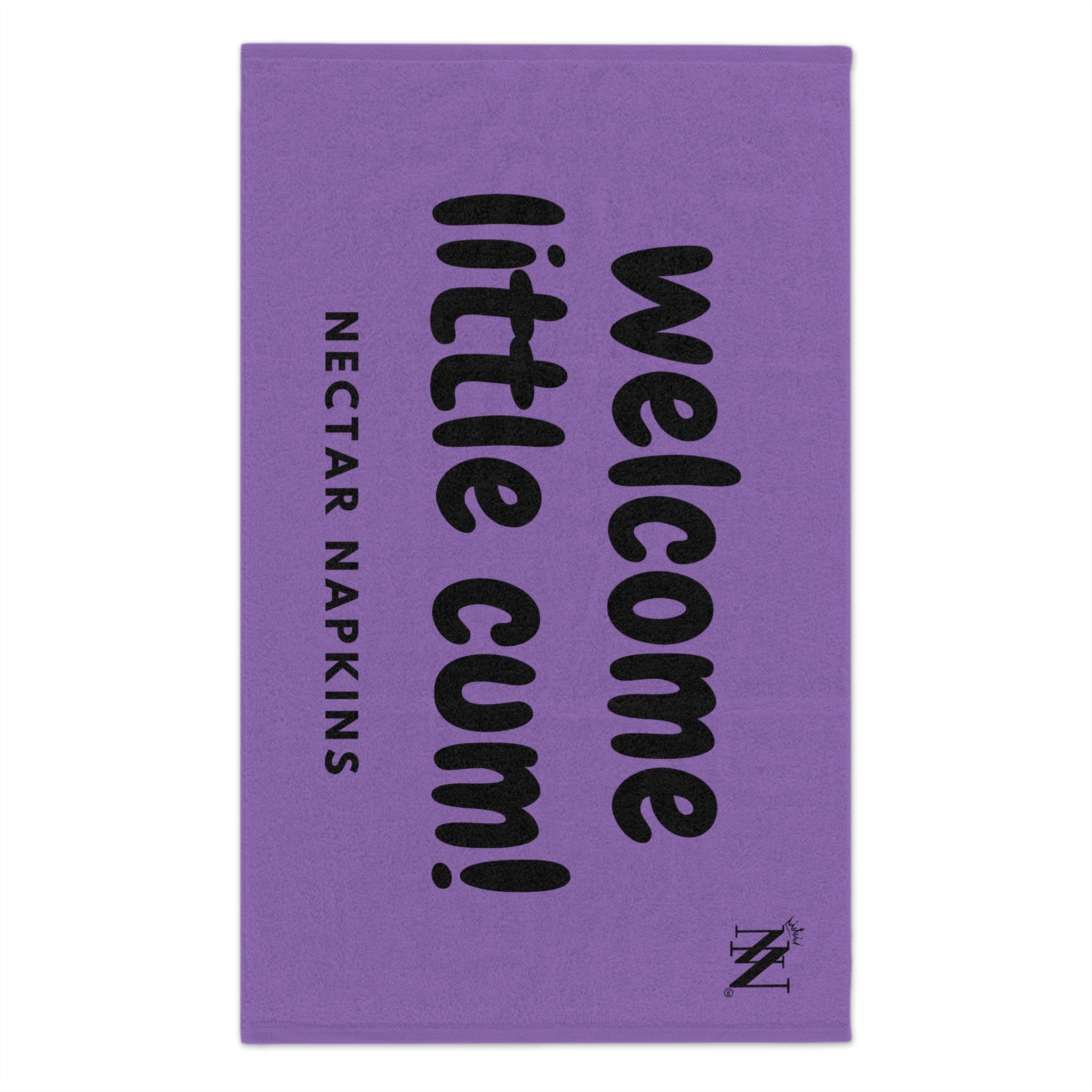 Welcome Little Cum! Lavendar | Mix & Match Soft Fun-Flirty Lovers’ Towels