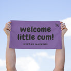Welcome Little Cum! Lavendar | Mix & Match Soft Fun-Flirty Lovers’ Towels