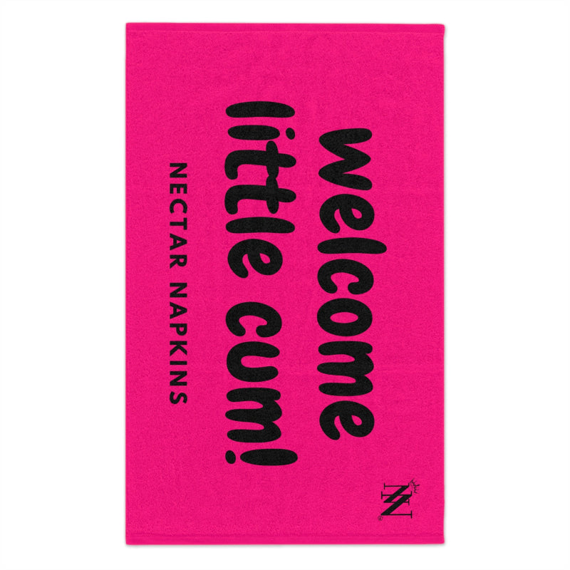 Welcome Little Cum! Pink | Mix & Match Soft Fun-Flirty Lovers’ Towels
