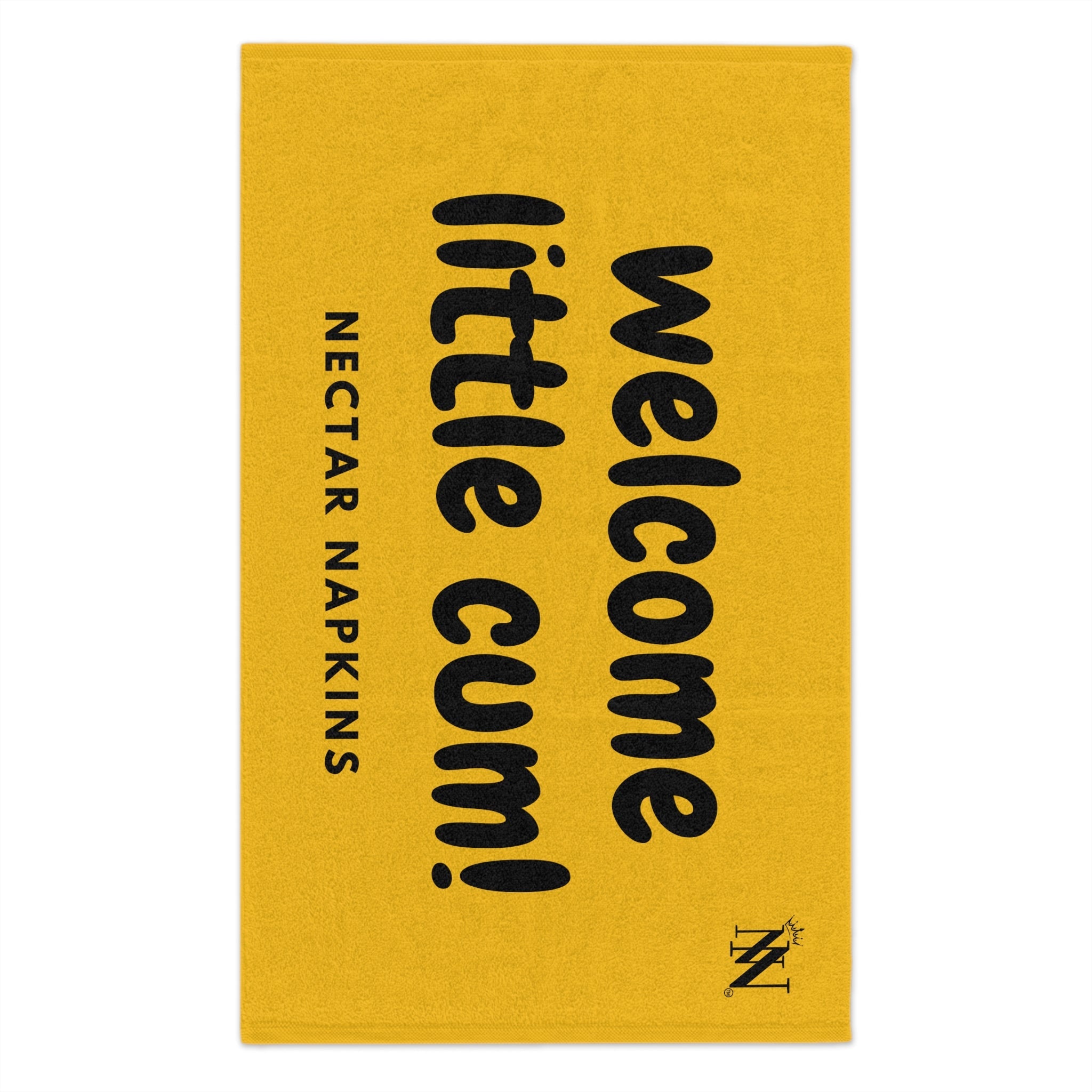 Welcome Little Cum! Yellow | Mix & Match Soft Fun-Flirty Lovers’ Towels