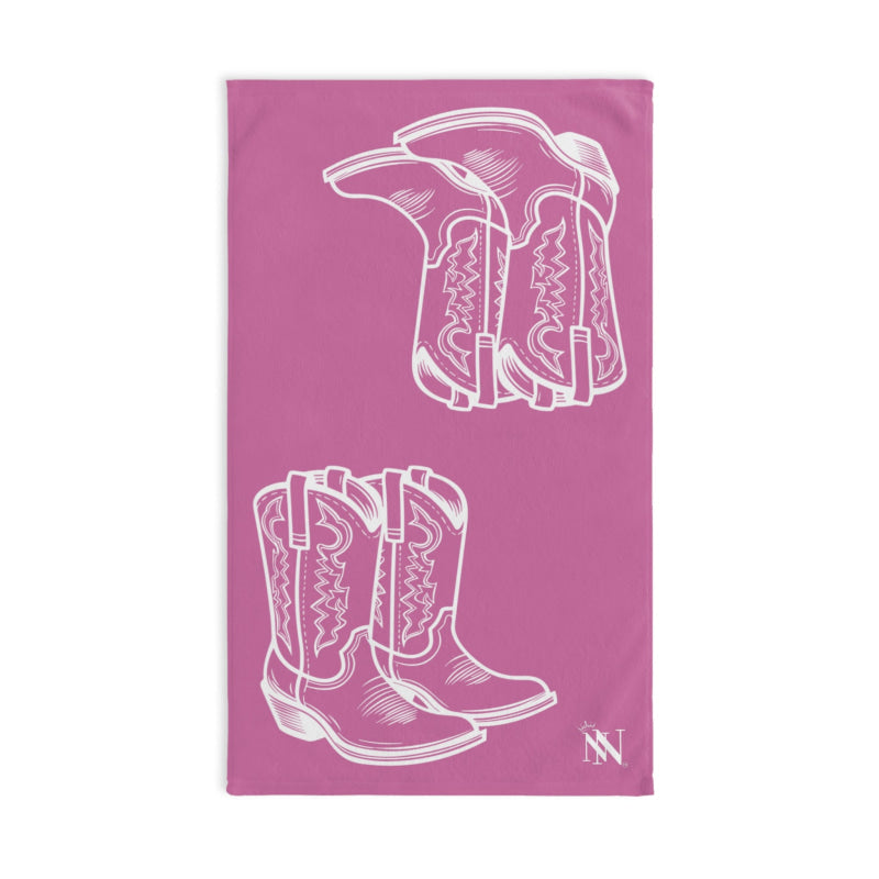 Western Boots Shareable Soft Pink | Mix & Match Original Fun-Flirty Lovers’ Towels