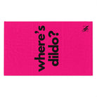 Where’s Dildo? Pink Mix & Match Soft Sex Towels | Flirty Lovers’ Gifts