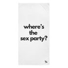 Where’s the Sex Party? Fun XL Cum Towel | Big Bold & Sexy Stylish