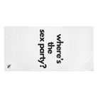 Where’s the Sex Party? Fun XL Cum Towel | Big Bold & Sexy Stylish
