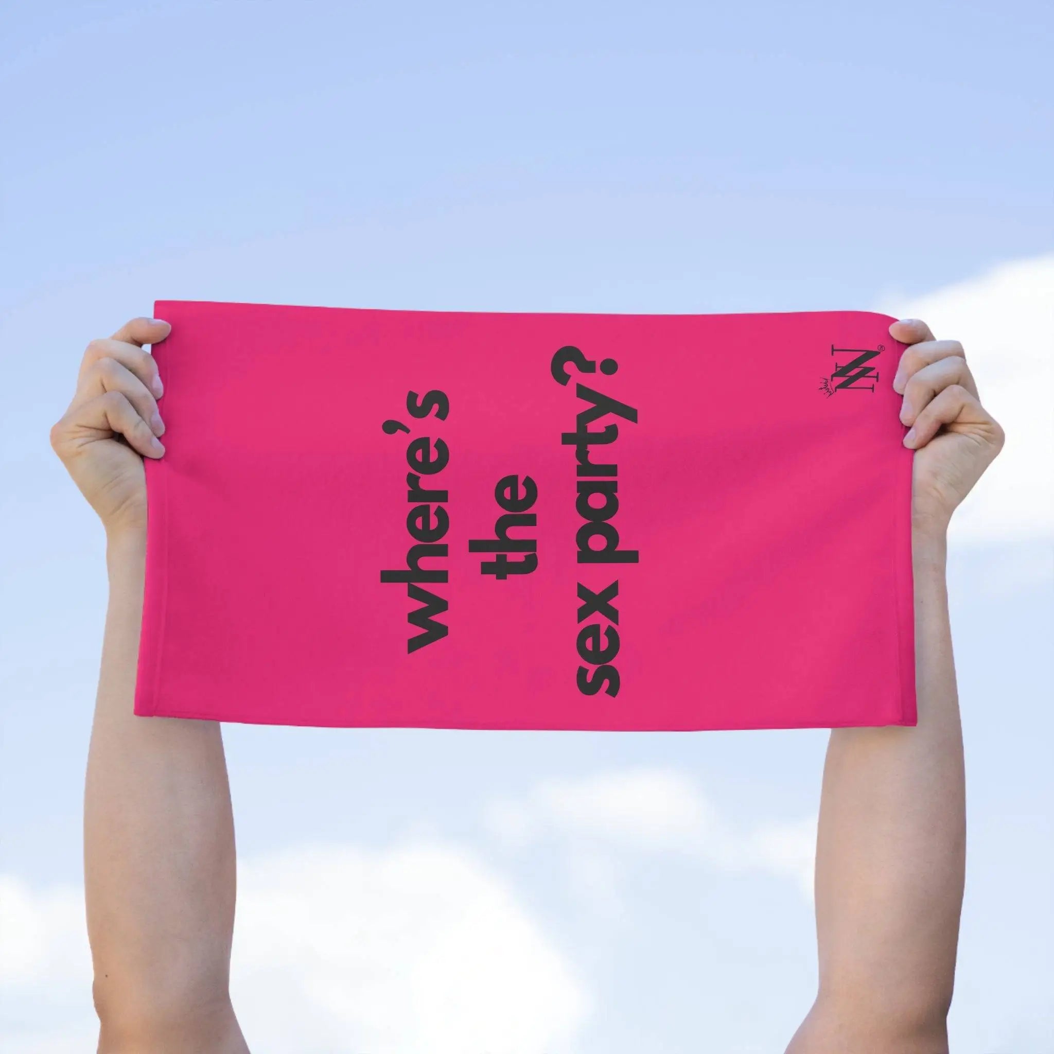Where’s the Sex Party? Pink Mix & Match Soft Sex Towels | Flirty Lovers’ Gifts