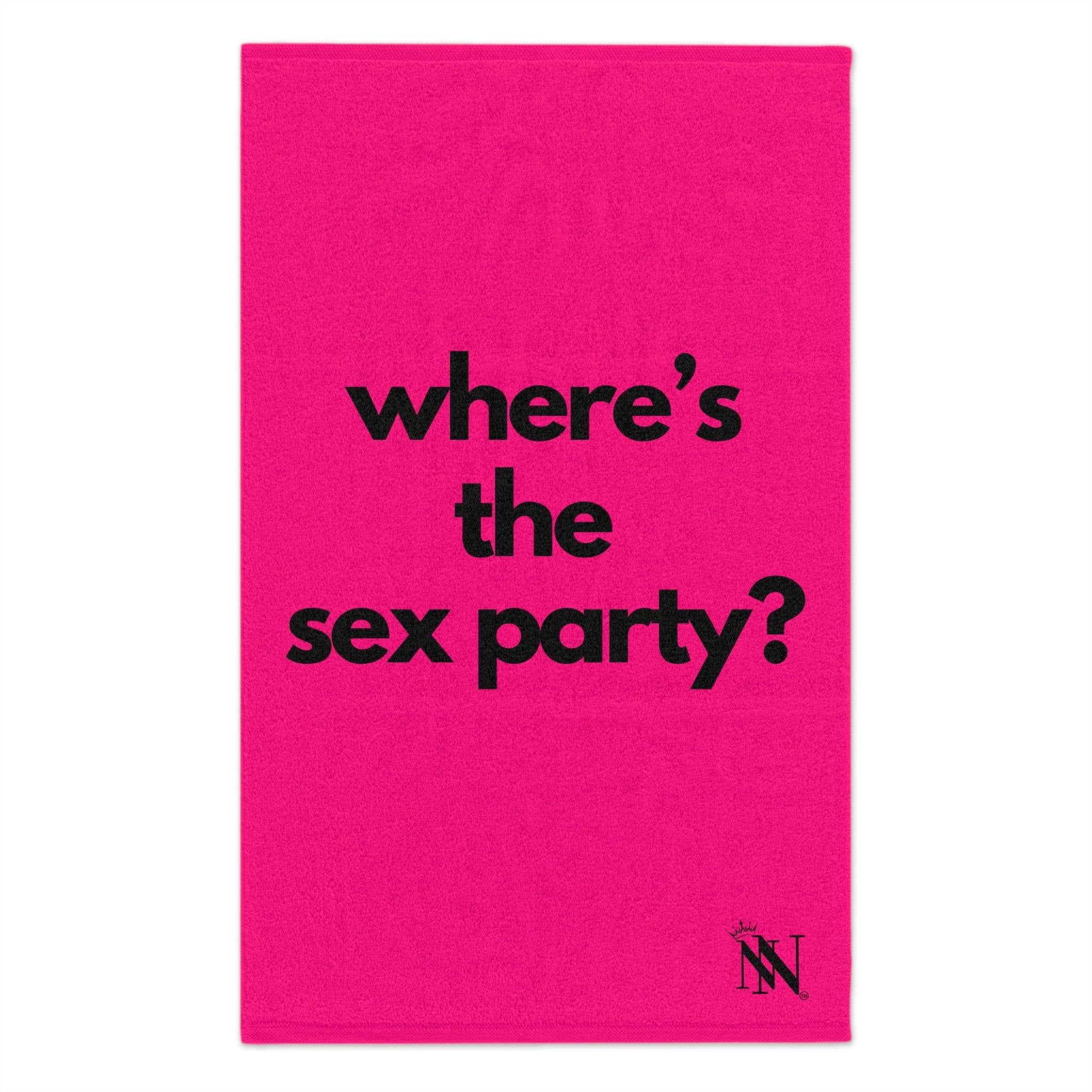 Where’s the Sex Party? Pink Mix & Match Soft Sex Towels | Flirty Lovers’ Gifts