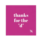 White Thanks for the d W/Fuscia | Mix & Match Lils’ Fun-Flirty Lovers’ Towels