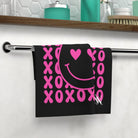 XOXO Emoji Hearts Black | Mix & Match Lils’ Fun-Flirty Lovers’ Towels
