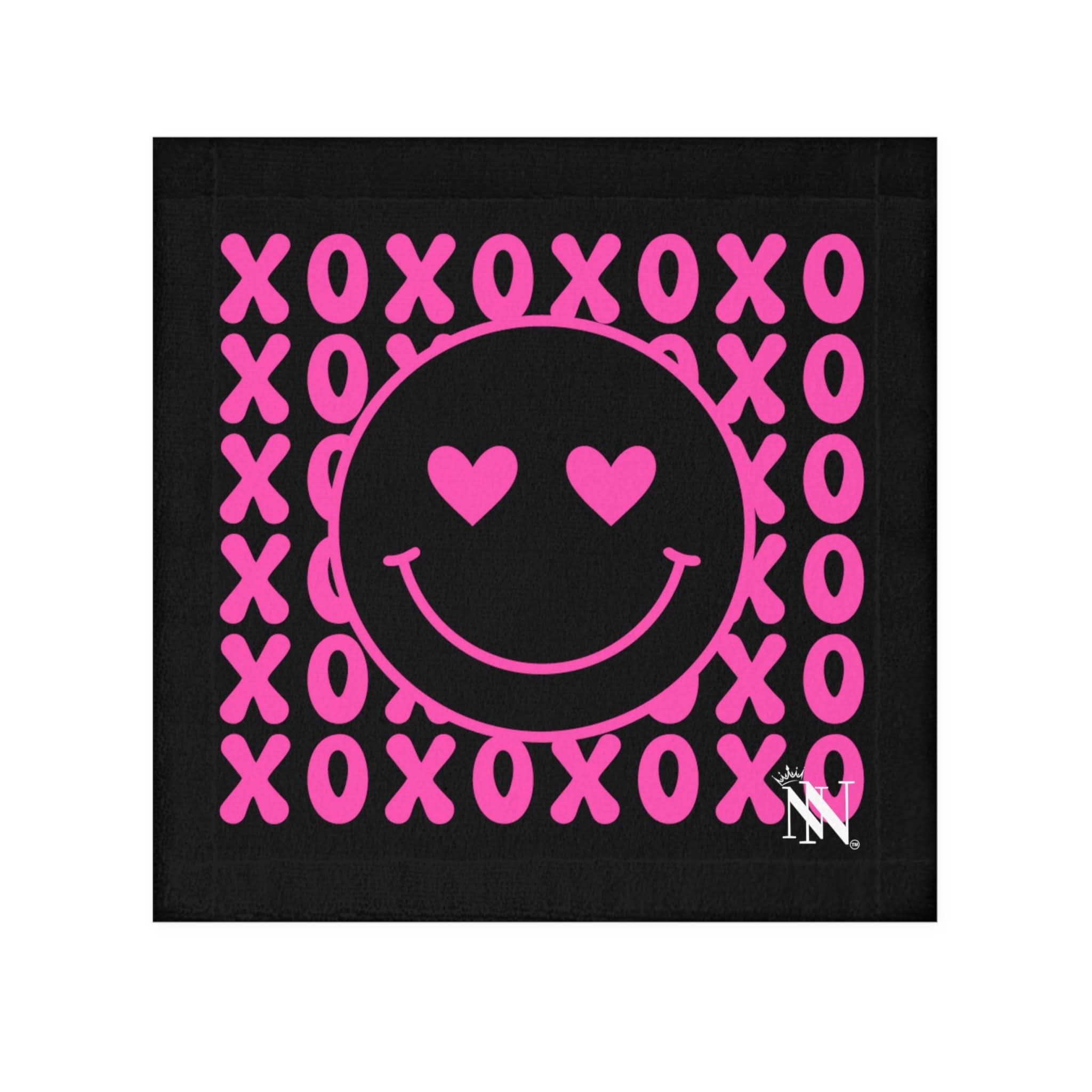 XOXO Emoji Hearts Black | Mix & Match Lils’ Fun-Flirty Lovers’ Towels