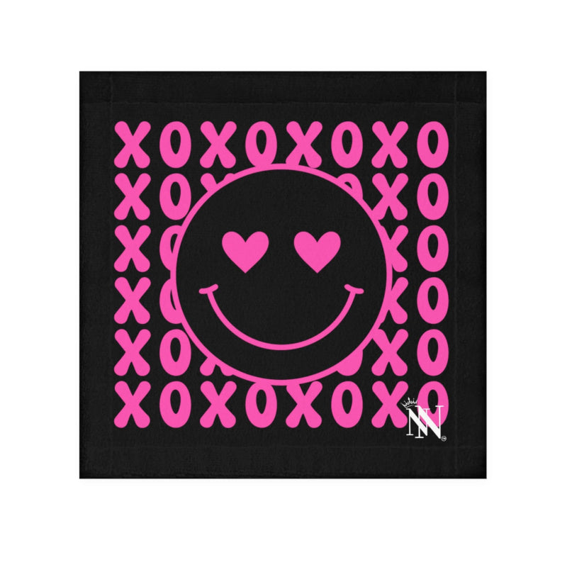 XOXO Emoji Hearts Black | Mix & Match Lils’ Fun-Flirty Lovers’ Towels