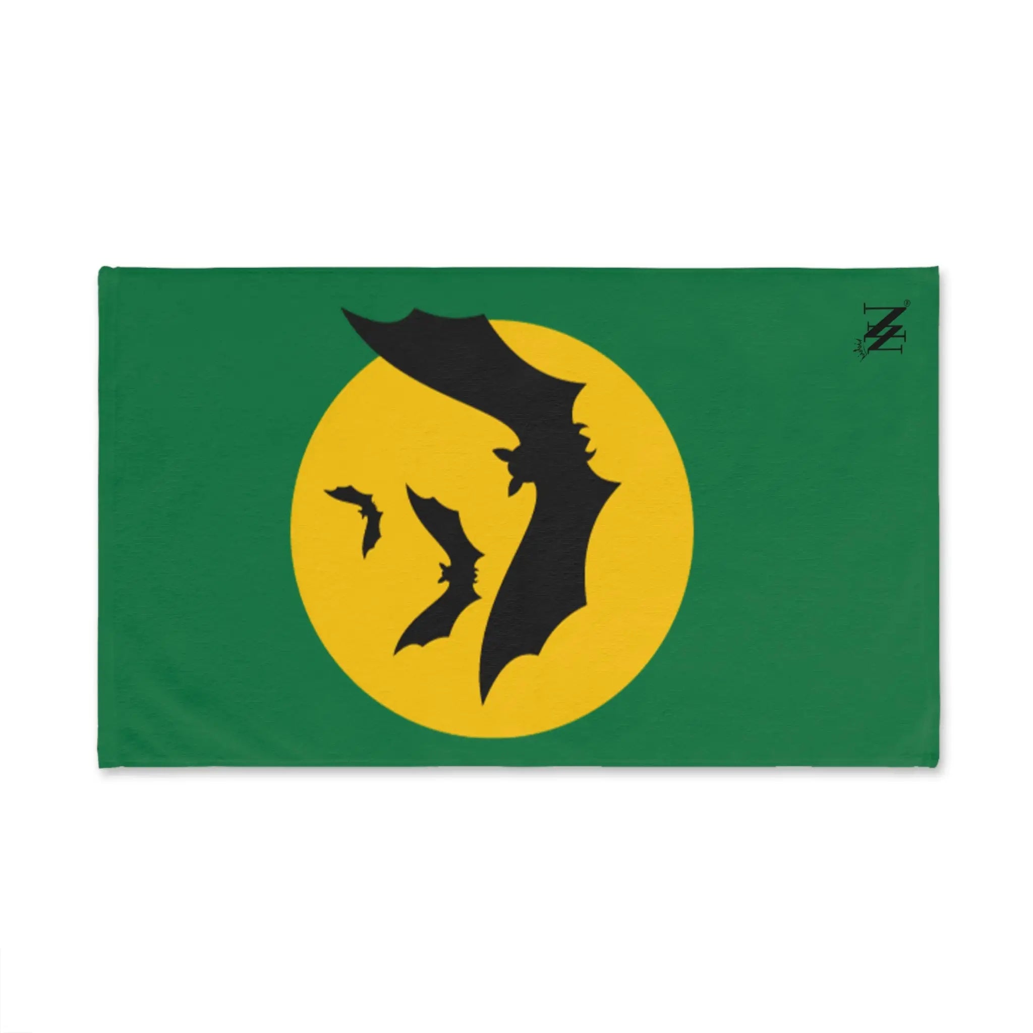 Yellow Moon Bats Green | Mix & Match Original Fun-Flirty Lovers’ Towels
