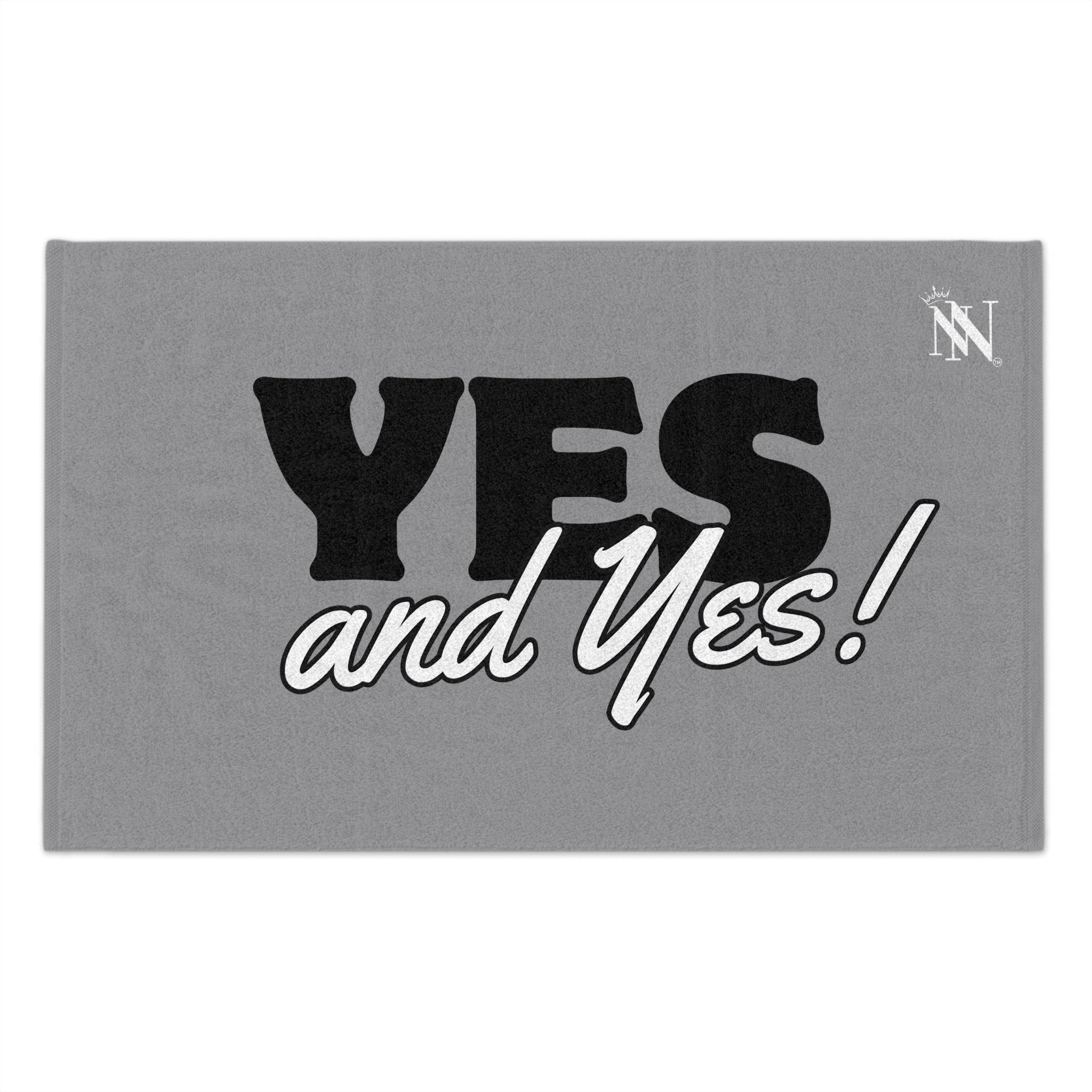 Yes and Yes! Grey Mix & Match Soft Sex Towels | Naughty Lovers’ Gifts