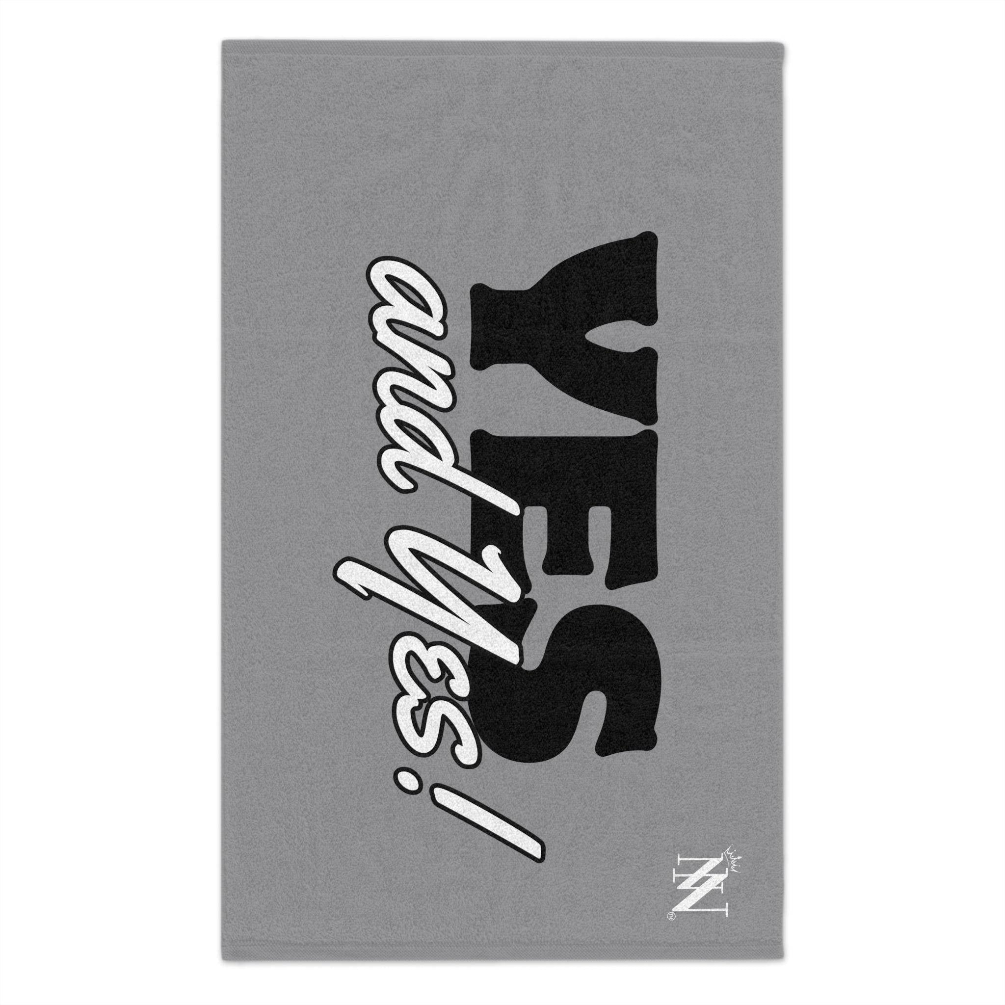 Yes and Yes! Grey Mix & Match Soft Sex Towels | Naughty Lovers’ Gifts