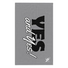 Yes and Yes! Grey Mix & Match Soft Sex Towels | Naughty Lovers’ Gifts