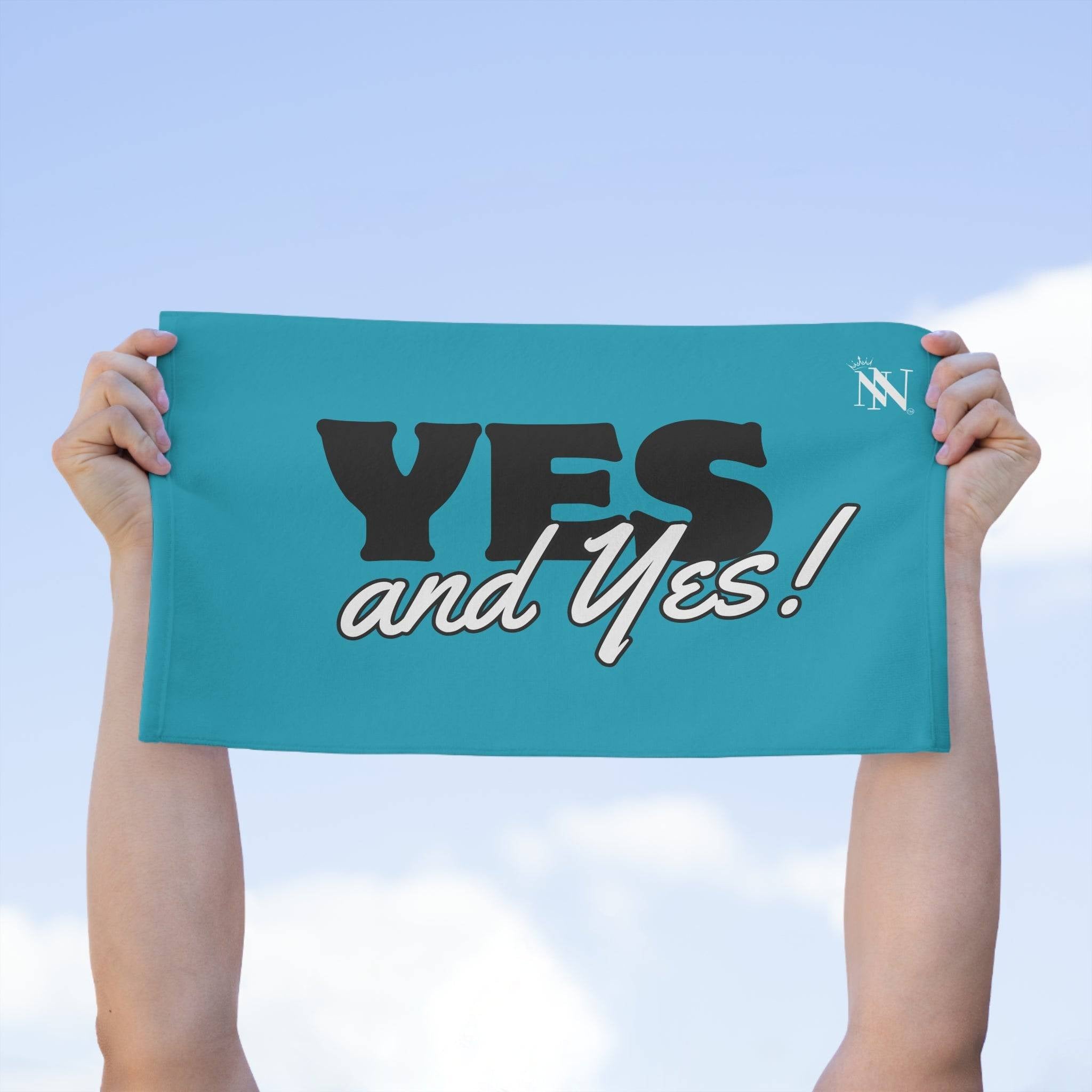 Yes and Yes! Teal Mix & Match Soft Sex Towels | Naughty Lovers’ Gifts