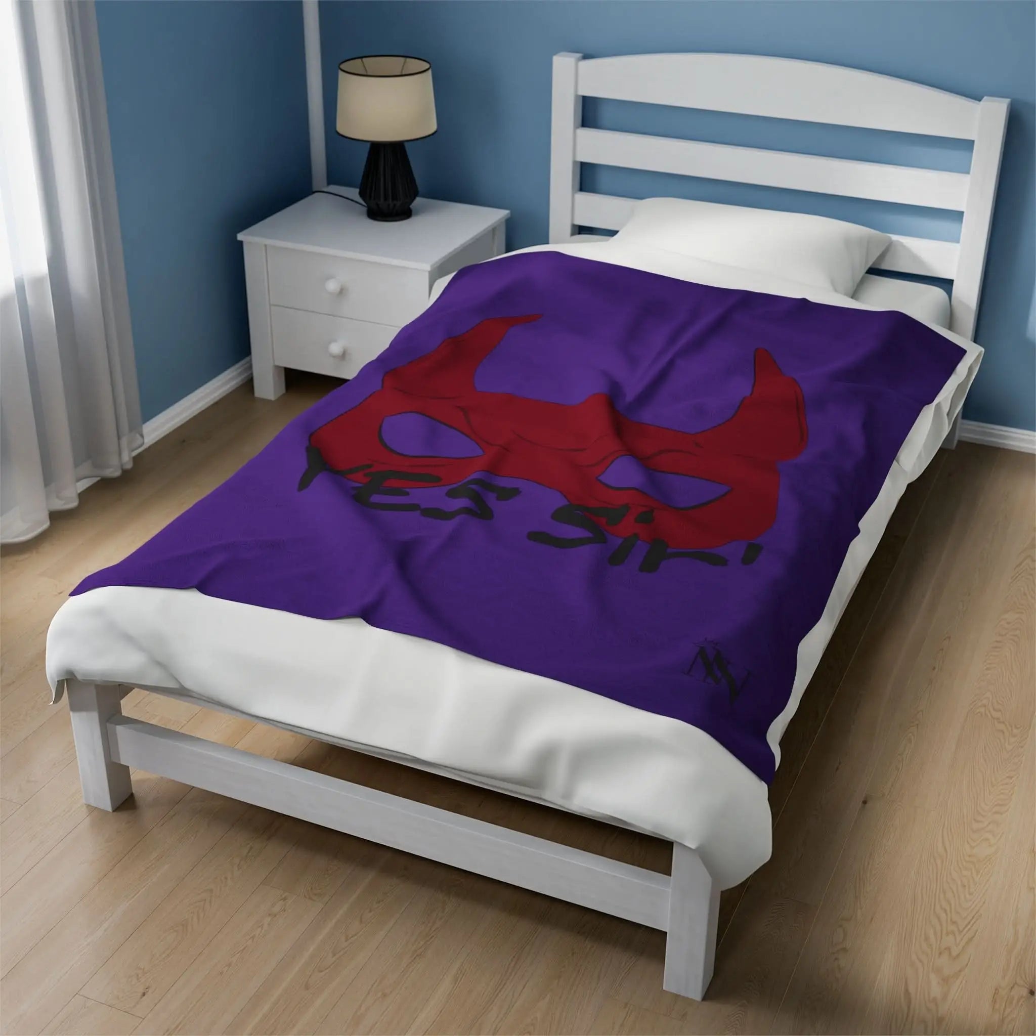Yes Sir’ Purple | Mix & Match Soft Fun-Flirty Lovers’ Blankets