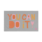 You Can Do It Boho Light Grey | Mix & Match Original Fun-Flirty Lovers’ Towels
