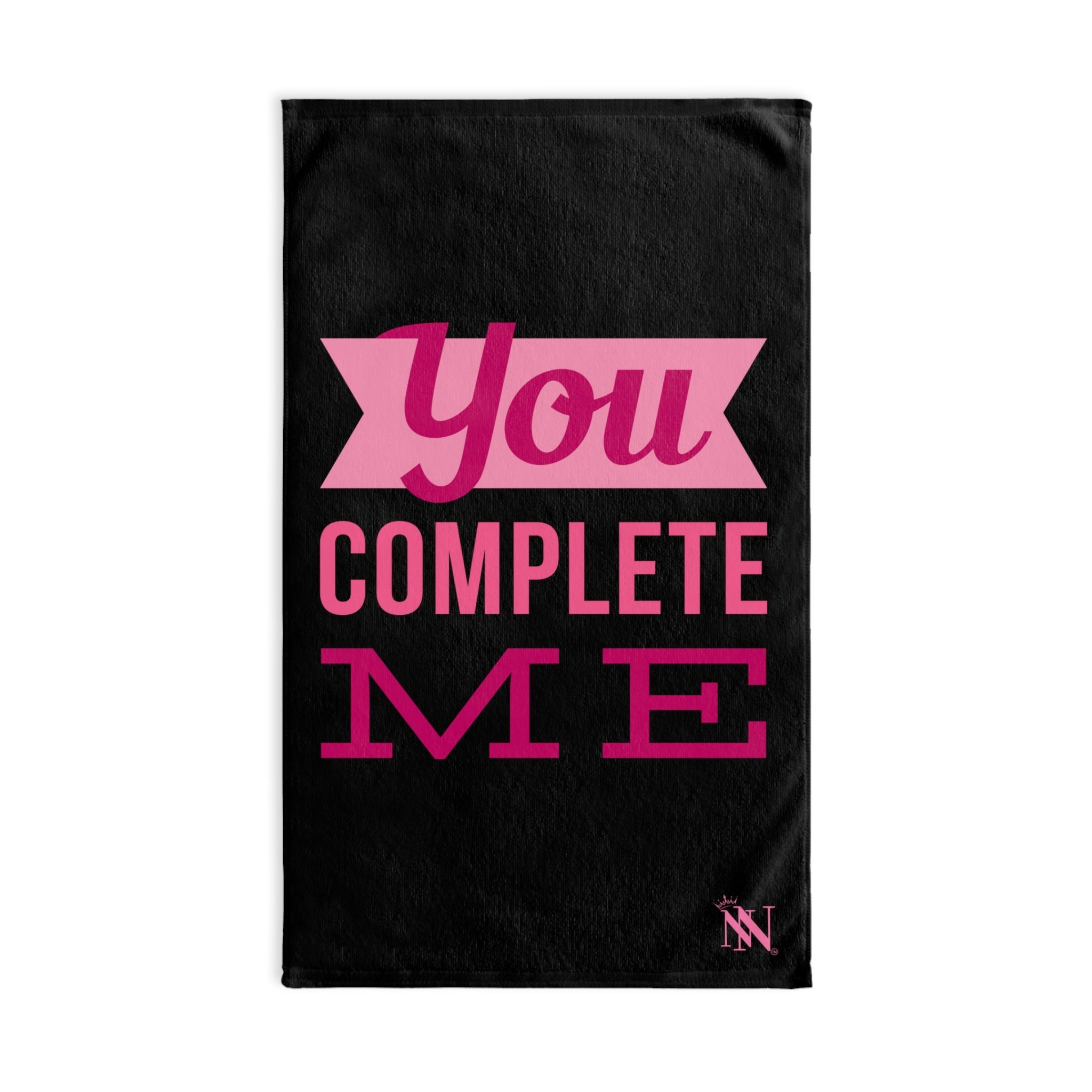 You Complete Me Black | Mix & Match Original Fun-Flirty Lovers’ Towels
