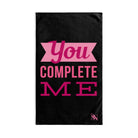 You Complete Me Black | Mix & Match Original Fun-Flirty Lovers’ Towels