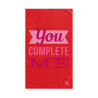 You Complete Me Bright Red | Mix & Match Original Fun-Flirty Lovers’ Towels
