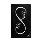 You + Me Infinity Black | Mix & Match Original Fun-Flirty Lovers’ Towels