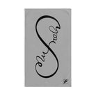 You + Me Infinity Light Grey | Mix & Match Original Fun-Flirty Lovers’ Towels