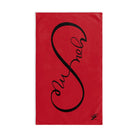 You + Me Infinity Red | Mix & Match Original Fun-Flirty Lovers’ Towels
