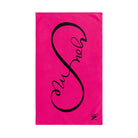 You + Me Infinity Signature Pink | Mix & Match Original Fun-Flirty Lovers’ Towels