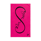 You + Me Infinity Signature Pink | Mix & Match Original Fun-Flirty Lovers’ Towels