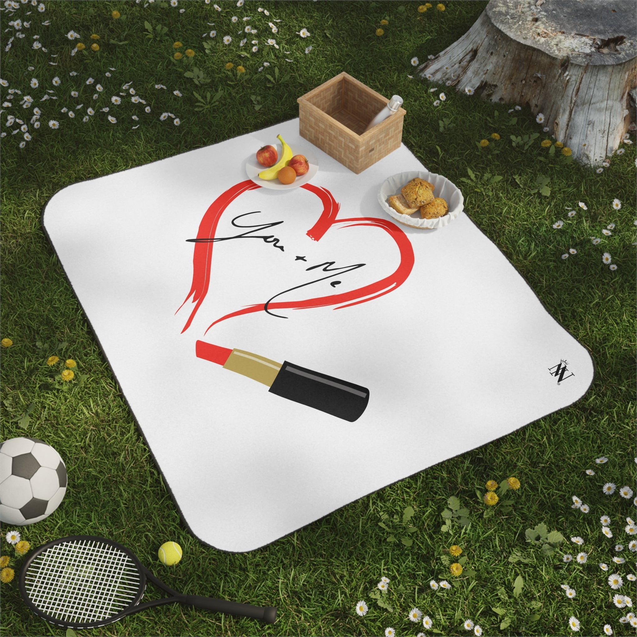 You + Me Lipstick Love | Mix Match Fun-Flirty Lovers’ Water-Resistant Blankets
