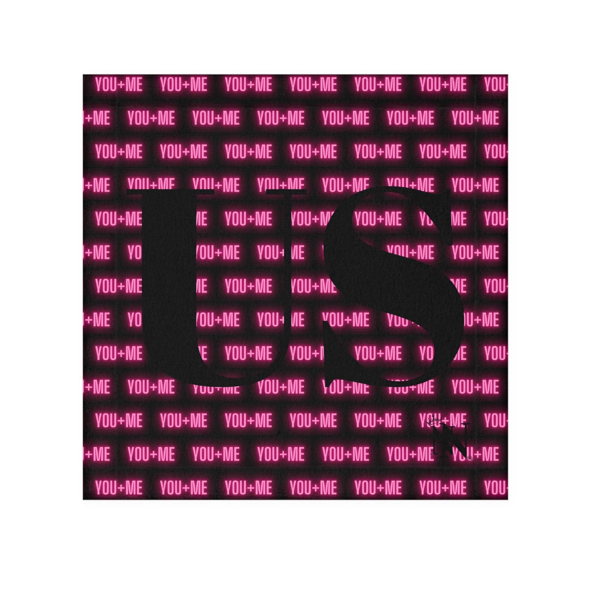 You + Me=US Black | Mix & Match Lils’ Fun-Flirty Lovers’ Towels