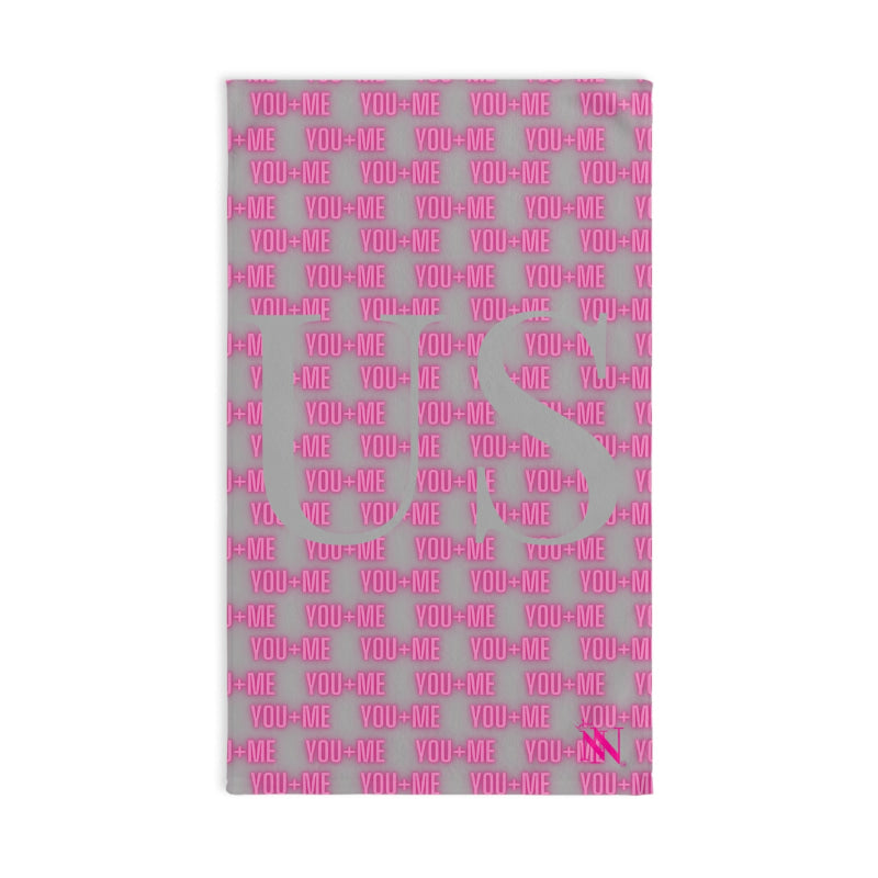 You + Me=US Light Grey | Mix & Match Soft Fun-Flirty Lovers’ Towels