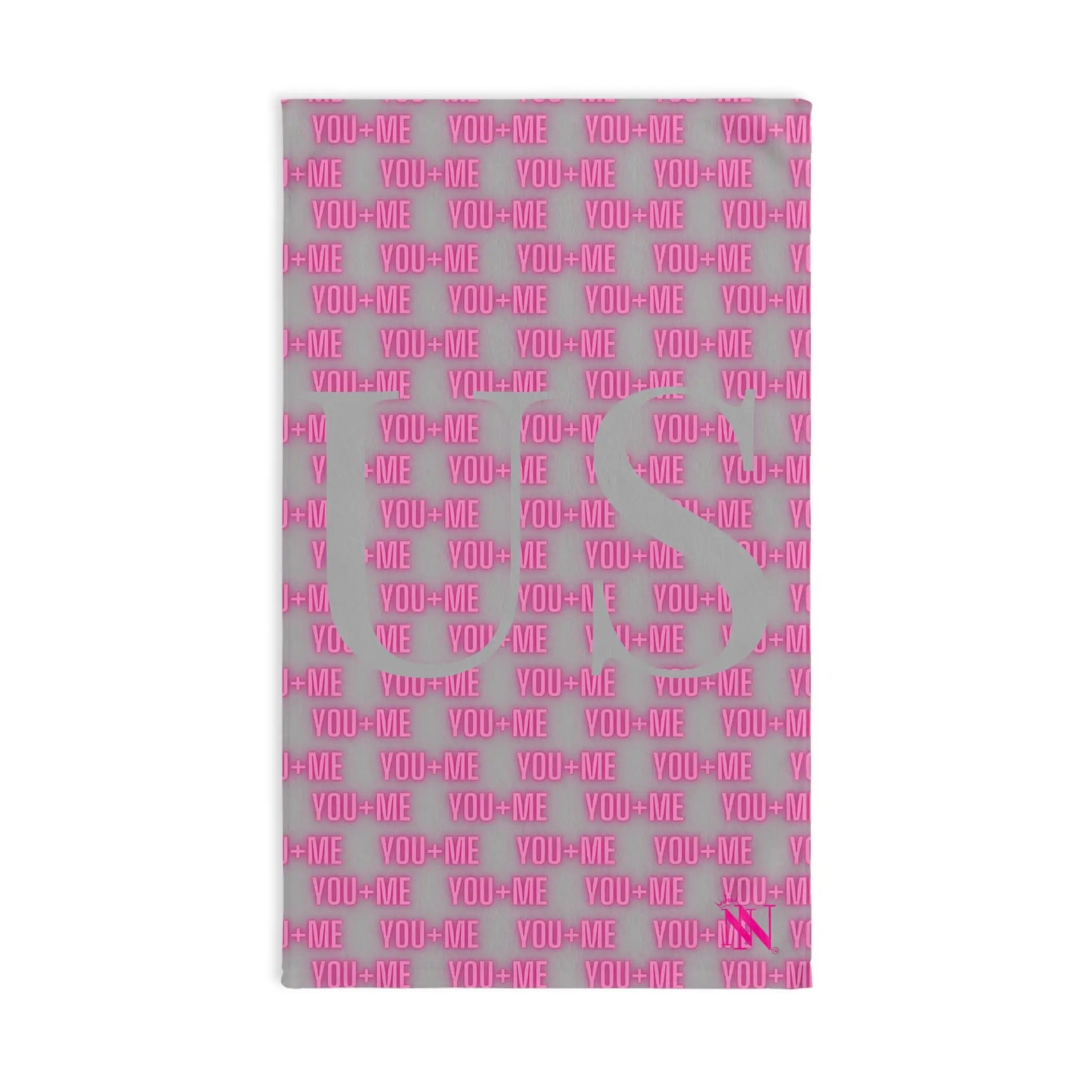 You + Me=US Light Grey | Mix & Match Soft Fun-Flirty Lovers’ Towels