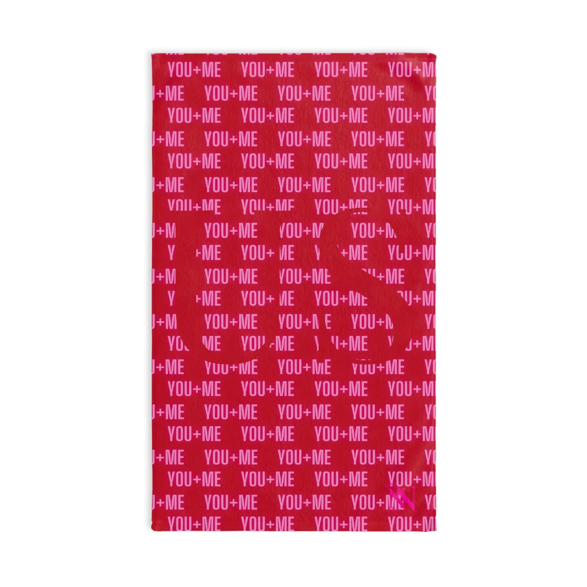 You + Me=US Red | Mix & Match Soft Fun-Flirty Lovers’ Towels