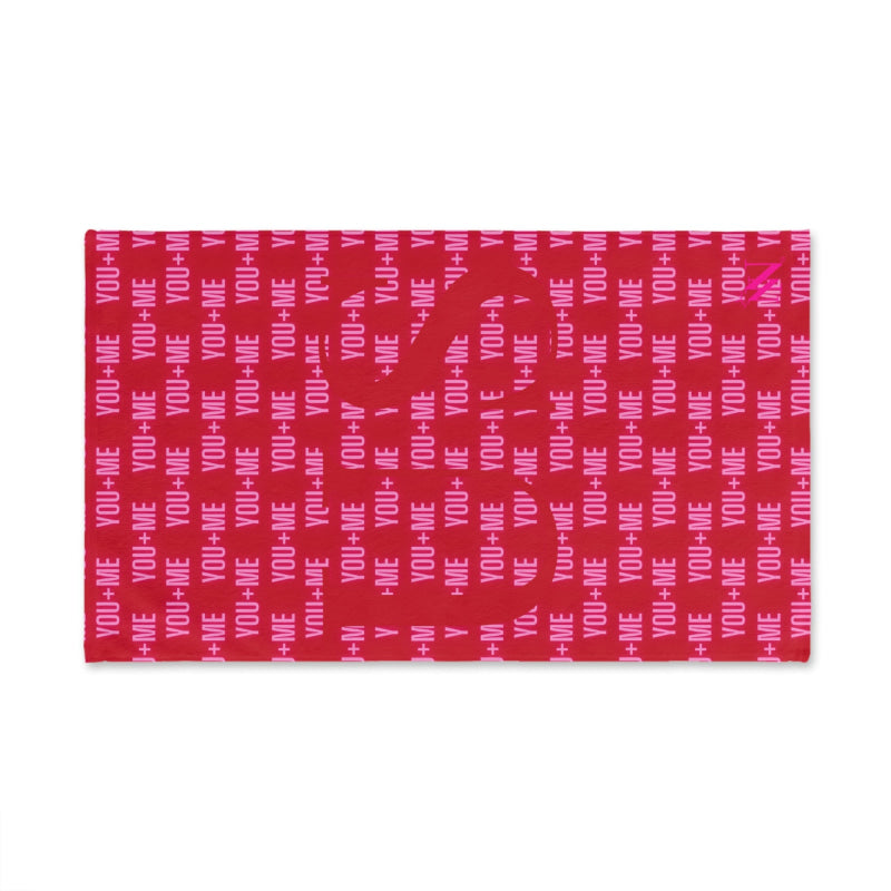 You + Me=US Red | Mix & Match Soft Fun-Flirty Lovers’ Towels