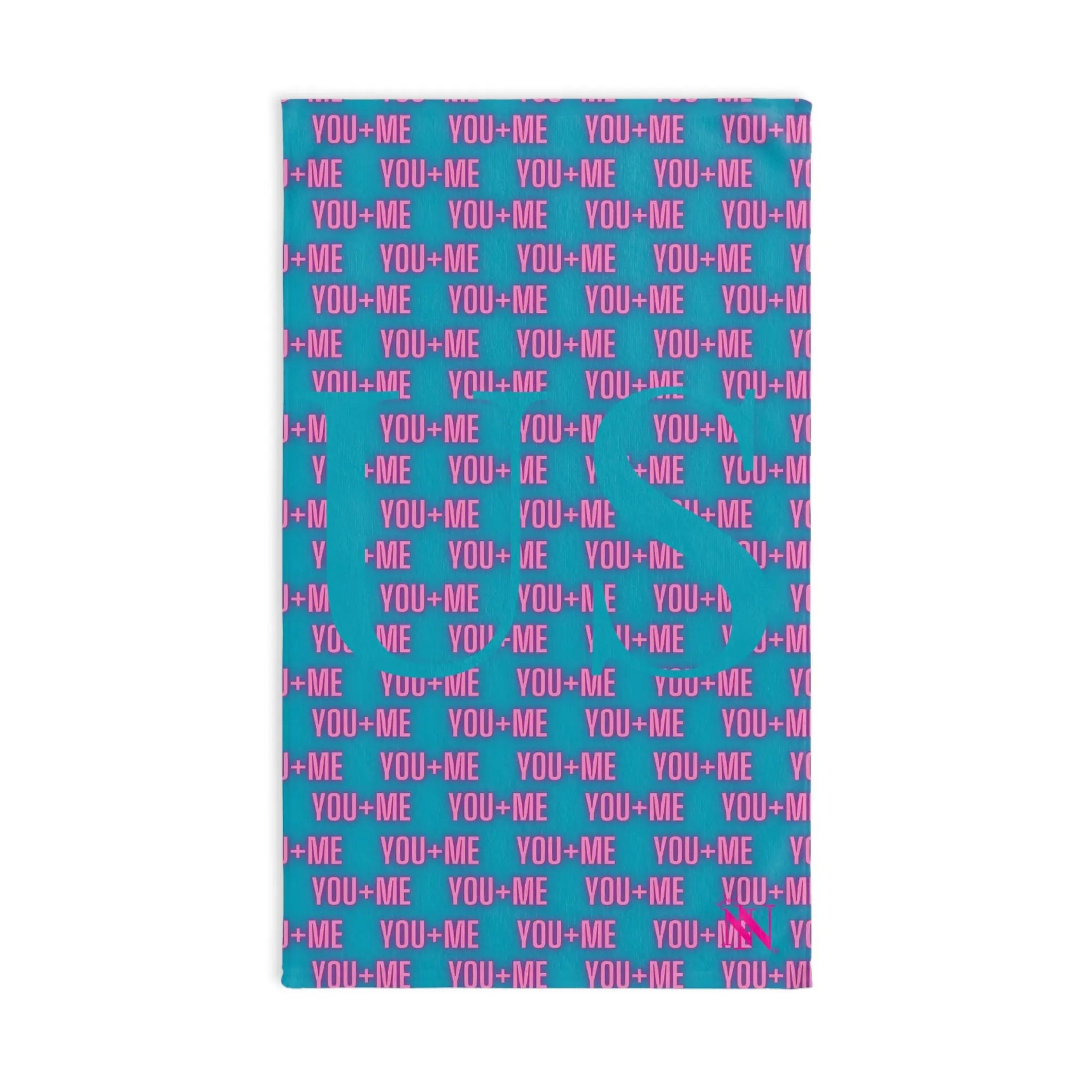 You + Me=US Teal | Mix & Match Soft Fun-Flirty Lovers’ Towels