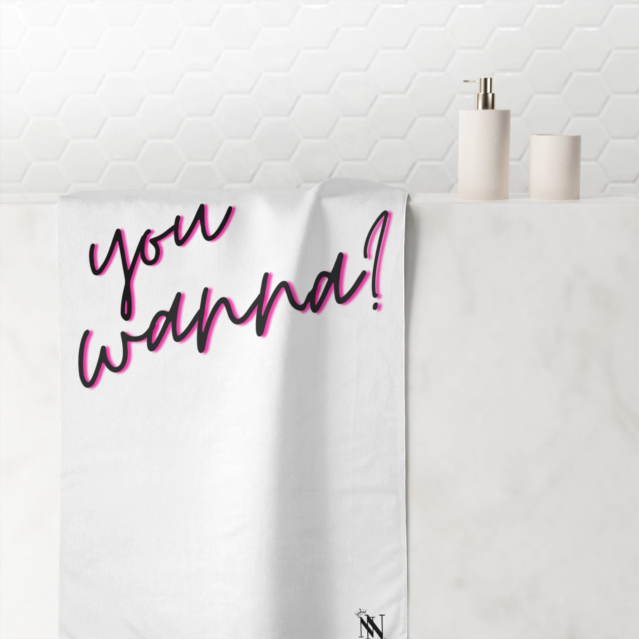 You Wanna? | Mix & Match Naughty XL Fun-Flirty Lovers’ Towels