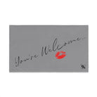 You’re Welcome Kiss Grey | Mix & Match Original Fun-Flirty Lovers’ Towels