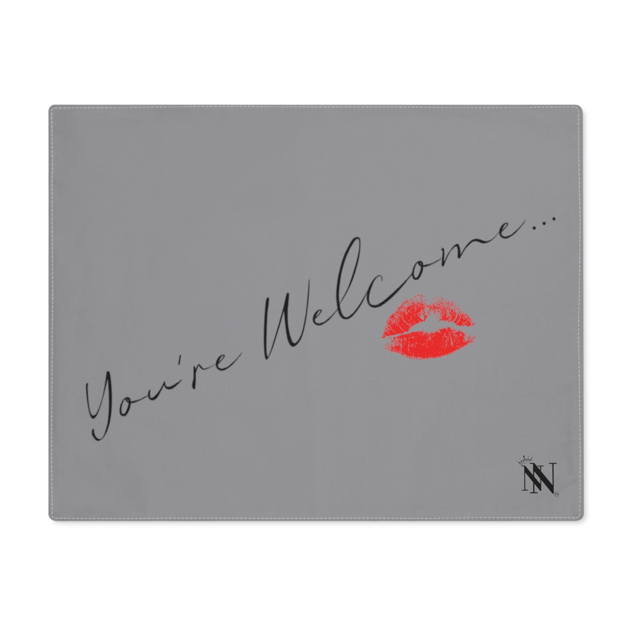 You’re Welcome Kiss Grey | Mix & Match Playful Fun-Flirty Lovers’ Toy Mats